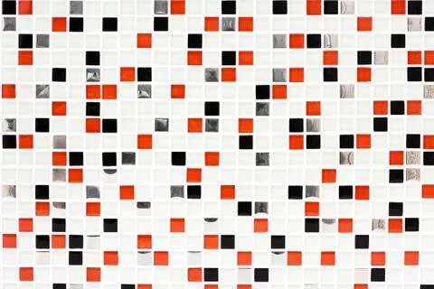 Checkered pattern tile background, red and black checks Stock Photos