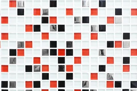 Checkered pattern tile background, red and black checks Stock Photos