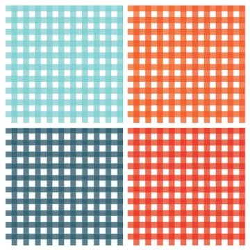 Checkered pattern vintage plaid fabric texture abstract geometric background Stock Illustration
