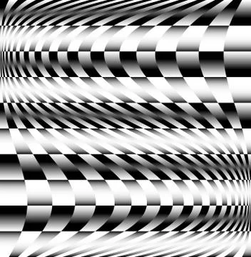 Checkered pattern with wave effect イラスト素材