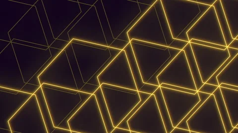 Checkered pattern of yellow squares on black background Stock Footage 274186529