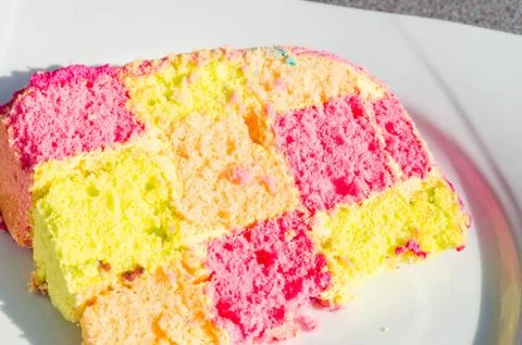 Checkered piece of cake Stock Photos