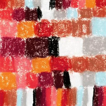 Checkered plaid background. Red brown blue white black hand drawn plaid patte Stock Illustration