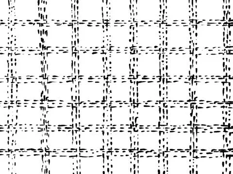 Checkered plaid dots background. Black and white tartan, plaid pattern, checked Stock Illustration
