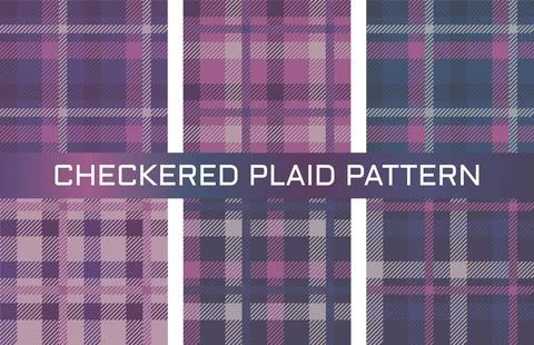 Checkered plaid pattern for textile clothing. Vector illustration Stock Illustration