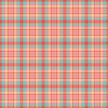 Checkered plaid texture vector, old pattern seamless background. Dining tex.. Stock Illustration