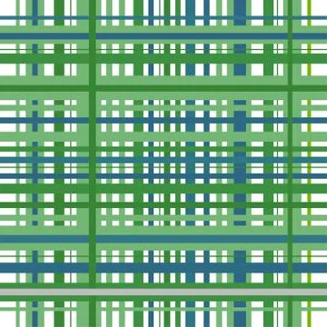 Checkered plaid vector background. Blue and green tartan, seamless pattern, c Illustrazione stock