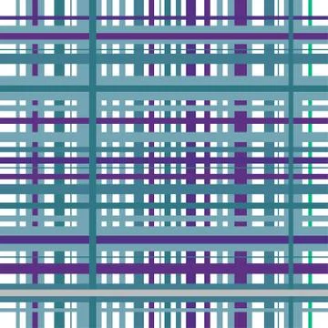 Checkered plaid vector background. Blue and purple tartan, plaid seamless pat Stock Illustration