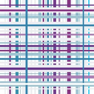 Checkered plaid vector background. Blue and purple tartan, plaid seamless pat Stock Illustration