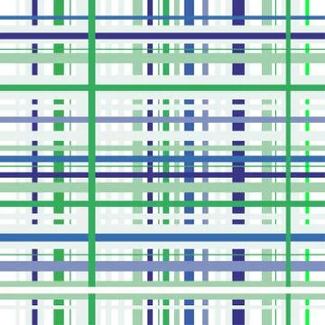 Checkered plaid vector background. Blue and green tartan, seamless pattern, c Stock Illustration