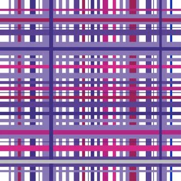 Checkered plaid vector background. Pink and purple tartan, plaid seamless pat Stock Illustration