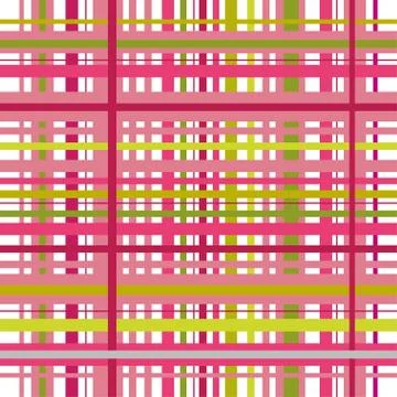 Checkered plaid vector background. Pink green tartan, plaid seamless pattern, Stock Illustration