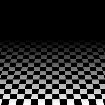 Checkered plane fading to transparent. Vector art. Stock Illustration