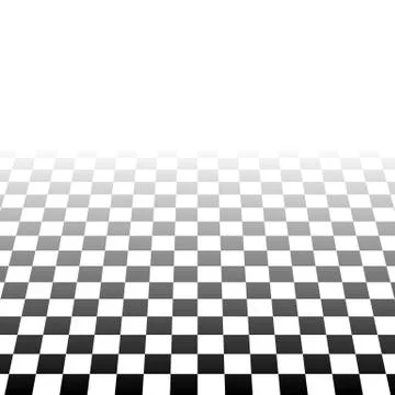 Checkered plane fading to transparent. Vector art. Stock Illustration