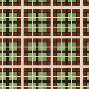 Checkered print seamless background. Plaid seamless vector background of te.. Stock Illustration