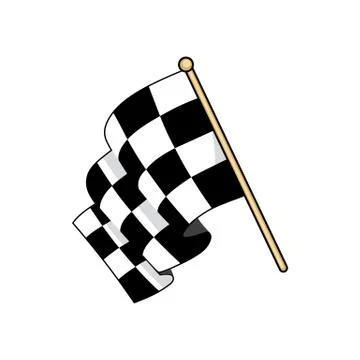 Checkered race flag flat vector illustration Stock Illustration