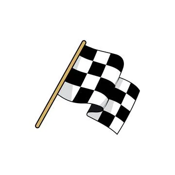 Checkered race flag flat vector illustration Stock Illustration