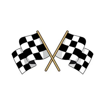 Checkered race flag flat vector illustration Stock Illustration
