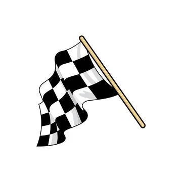 Checkered race flag flat vector illustration Stock Illustration