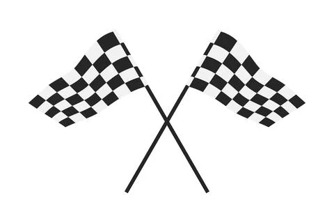 Checkered Race Flags Vector Illustrazione stock