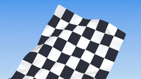 Checkered Racing Flag - 3d animation, seamless loop Stock Footage 47447837