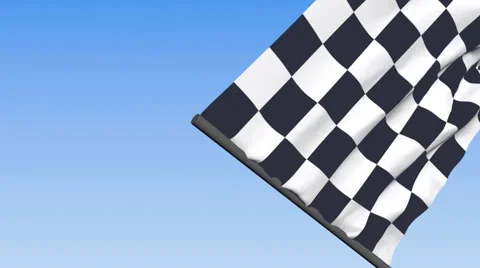 Checkered Racing Flag - 3d animation, seamless loop Stock Footage 47470869