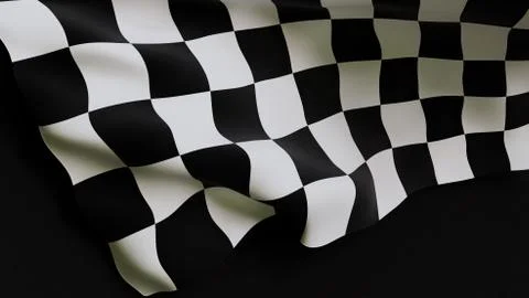 Checkered racing flag 3D rendering Stock Illustration
