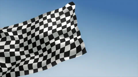 Checkered Racing Flag Stock Footage 58015825