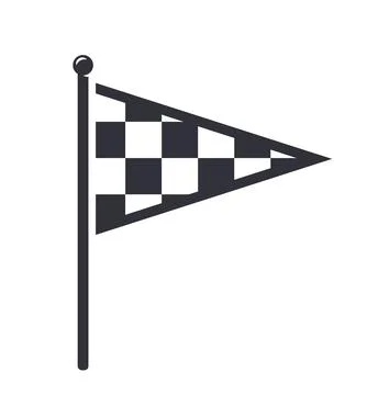 Checkered racing flag icon. Vector illustration Illustrazione stock