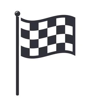 Checkered racing flag icon. Vector illustration Illustrazione stock