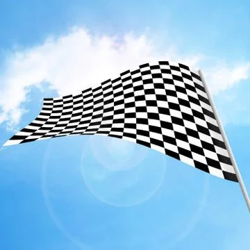 Checkered racing flag Stock Illustration