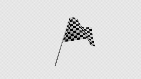 Checkered Racing Flag Overlay Stock Footage 161094233
