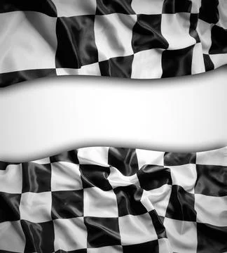 Checkered racing flag Stock Photos