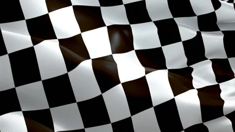 Checkered Racing Flag With Pole Transition Wipe video waving in wind. Formula Stock Footage 104926856