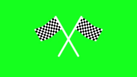 Checkered Racing Flag Start Finish Animation 4K Stock Footage 334785877