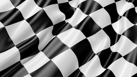 Checkered racing flag waving animation. Stock Footage 121708515