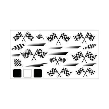 Checkered racing flags and speed lines illustrations set  various waving ch.. 스톡 일러스트