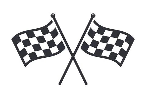 Checkered racing flags icon. Vector illustration Illustrazione stock