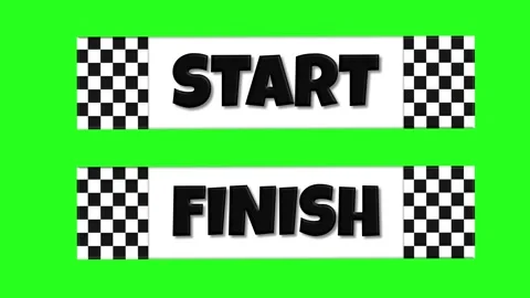 Checkered Racing Start and Finish Line Signs Stock Footage 332728674