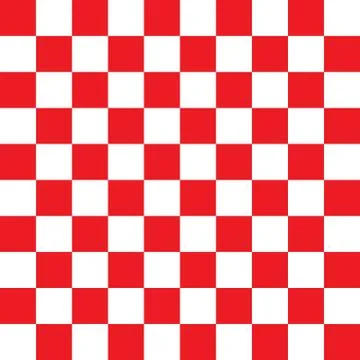 Checkered red and white pattern Stock Illustration