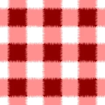 Checkered red seamless pattern, tartan textile square, fabric pattern, ging.. 스톡 일러스트