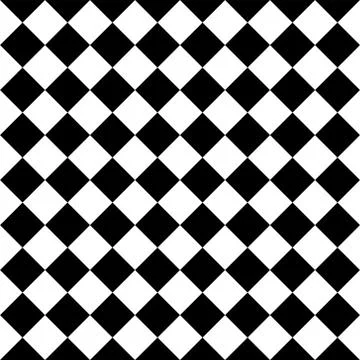 Checkered seamless pattern. Abstract wallpaper, black and white flooring illu Foto stock