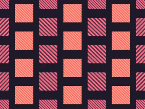 Checkered seamless pattern with diagonal stripes for fabrics and printing. .. Stock-Illustration