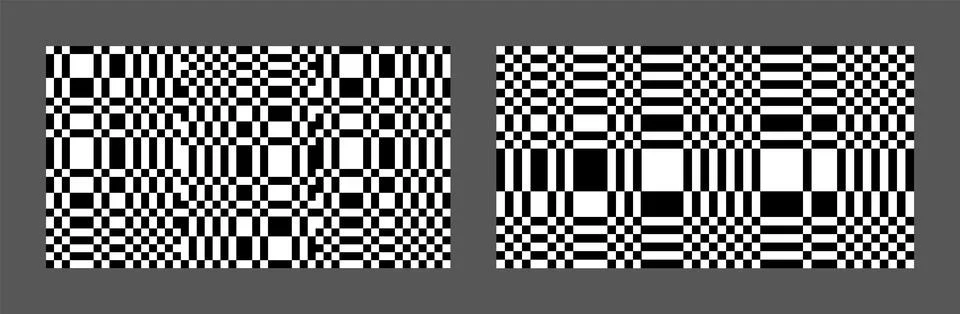 Checkered seamless pattern, distorted square, geometric stripes design vector Stock Illustration