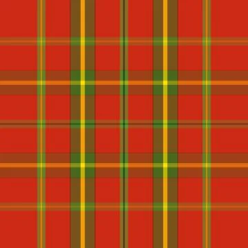 Checkered seamless pattern. Fabric with a pattern of red cells and green stri Stock Illustration