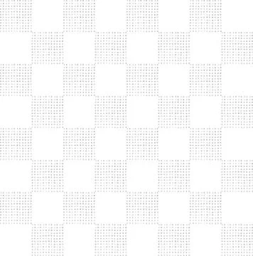 Checkered seamless pattern with textured squares in light grey Stock Illustration