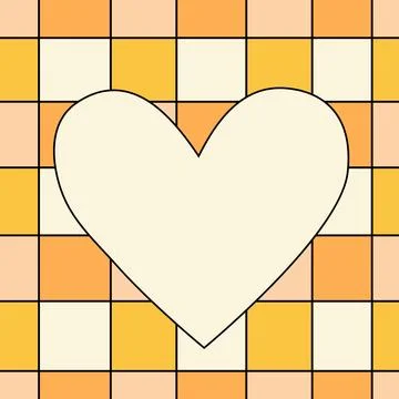 Checkered social media post background. Stock Illustration