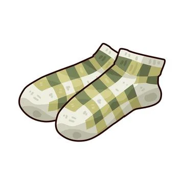 Checkered socks Stock Illustration