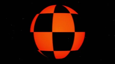 Checkered Sphere 02 (with texture) Video stock 150185549