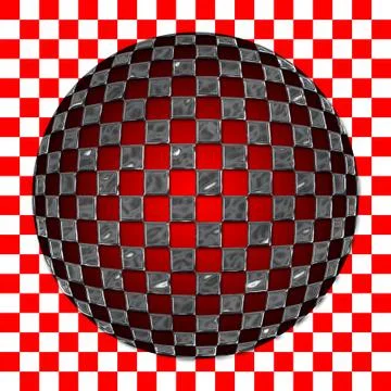 Checkered sphere Stock Illustration